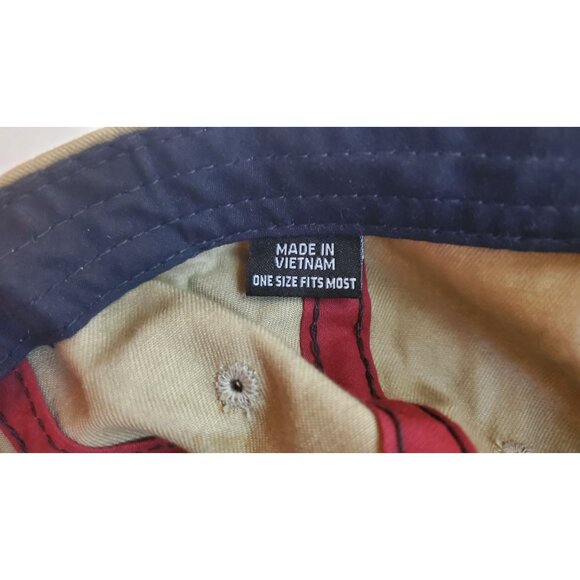 Team Realtree Khaki Beige Adjustable Baseball Cap With Red & Black Design - Picture 5 of 7